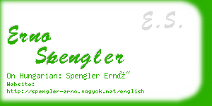 erno spengler business card